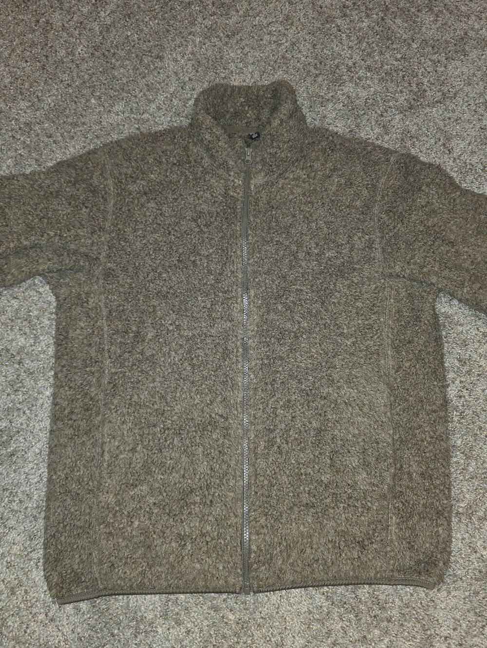 Uniqlo Men's Full-Zip Sweater Jacket in Brown